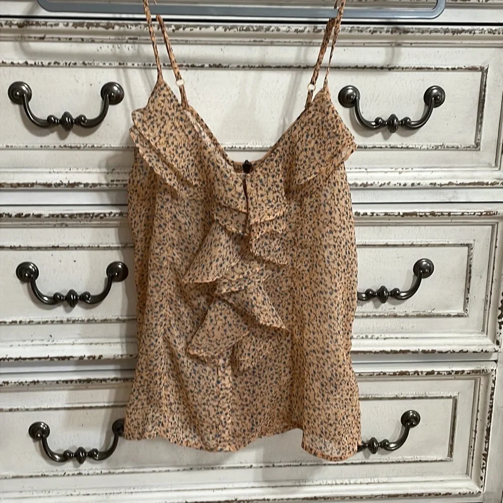 Forever 21 Floral Camisole L with Zippered back - Picture 2 of 10